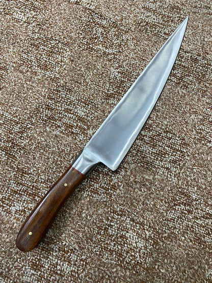 Handcrafted Stainless Steel Knife with Wooden Handle