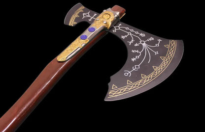 Handmade Leviathan Axe with Wooden Handle