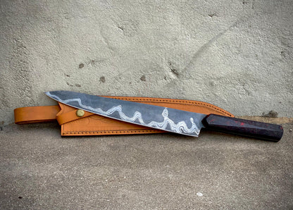 Single Layer Damascus Steel Chef Knife – Hand-Forged Kitchen Essential