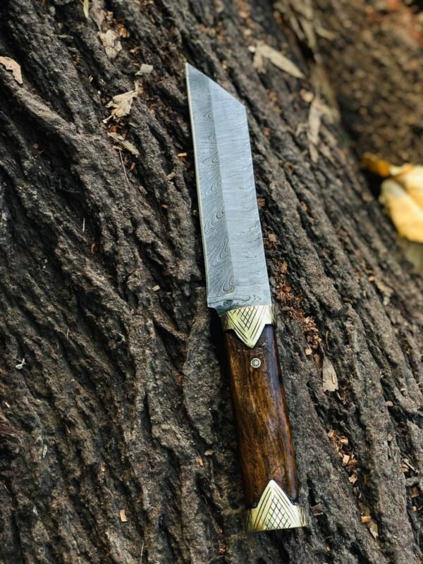 Damascus Steel Cleaver with Wooden Handle
