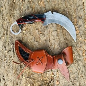 Hand Forged Damascus Steel Karambit Knife