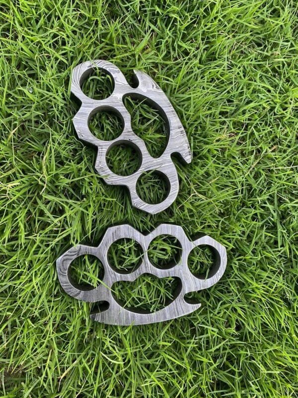 Damascus Steel Knuckles (Self-Defense Tool)