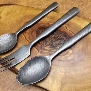 Damascus Steel Utensil Set