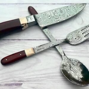 Damascus Steel Cutlery Set