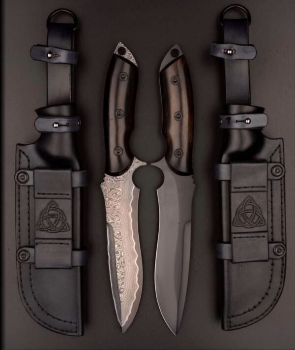 Handcrafted Damascus Steel Tactical Knife Set